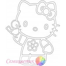 Китти с птичкой